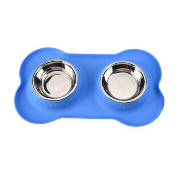 Set of 2 Stainless Steel Dog Bowl
