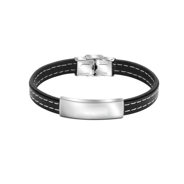 Woven men's leather bracelet