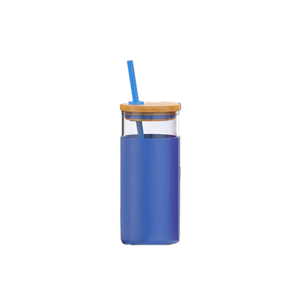 Bamboo Cap Glass Drink Bottle