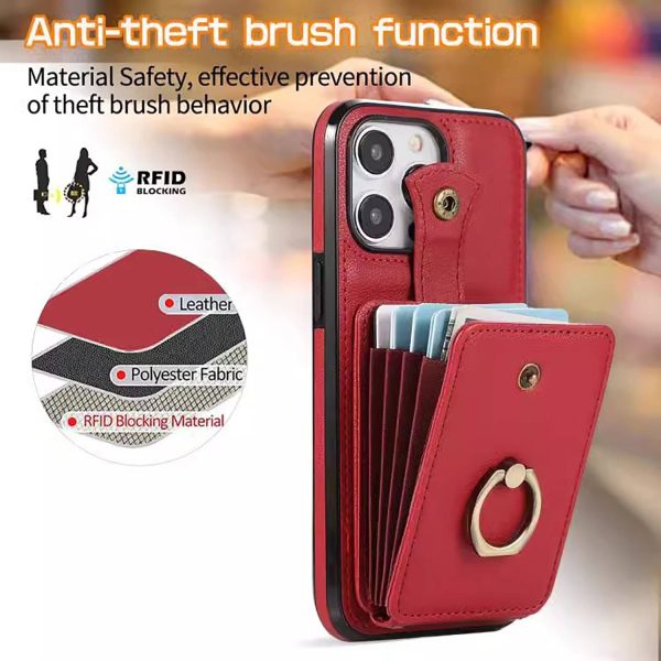 PU Leather Crossbody Phone Case w/ Wallet and Stand - Image 7