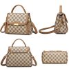 Pu Leather checkered portable Cross-body Bag Women - Image 4
