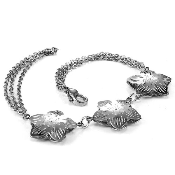 Alloy Snowflake titanium bracelet - Image 2