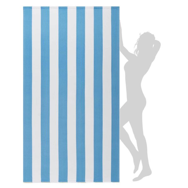Lightweight Quick-Dry Colorful Striped Beach Towel - Image 2
