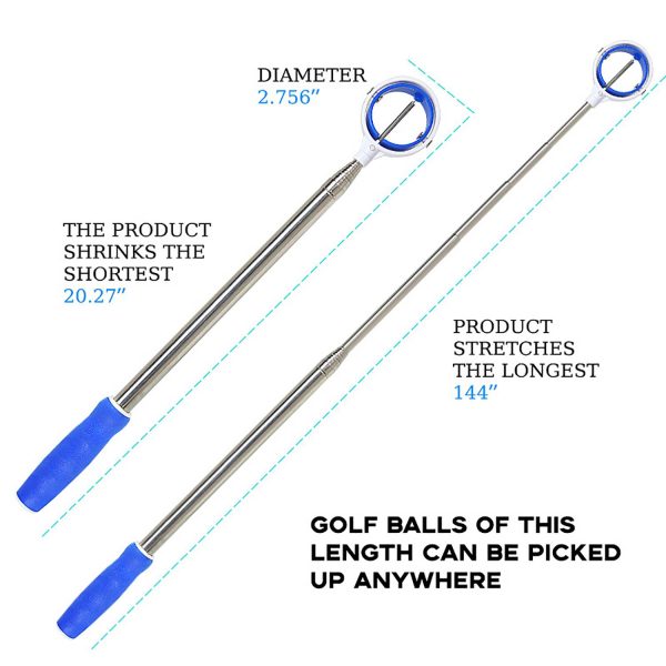 Telescopic Golf Ball Retriever with Spring Release Head - Image 3
