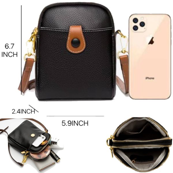 Genuine Leather Small Crossbody Cell Phone for Women Purses - Image 6