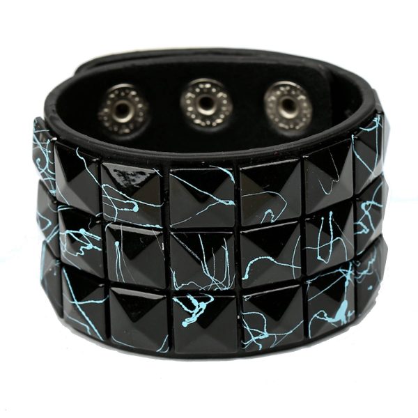 PU Multi-color square nail bracelet - Image 3