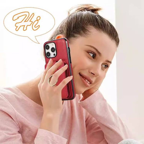 PU Leather Crossbody Phone Case w/ Wallet and Stand - Image 6