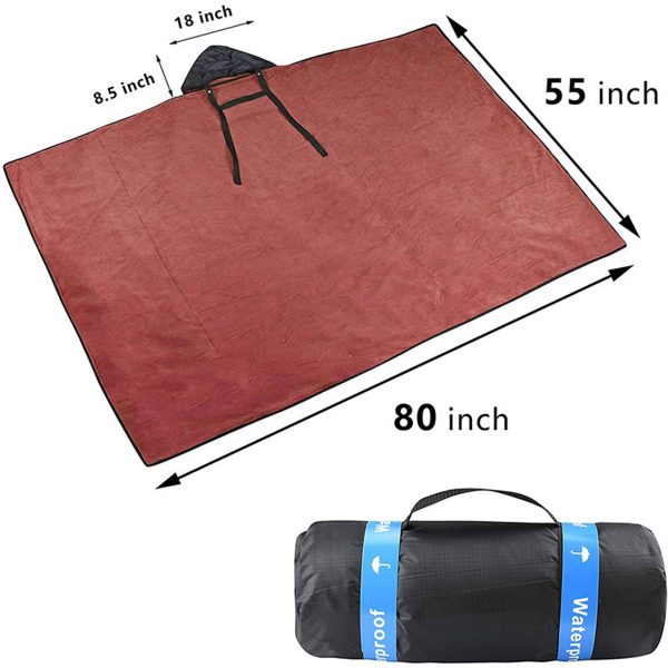 Polyester Multifunctional outdoor windproof with cap blanket - Image 4