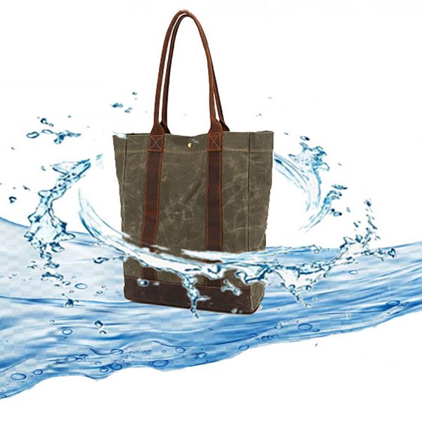 Wax canvas women's handbag - Image 4