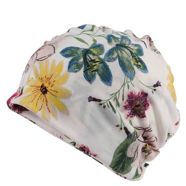Women's Soft Stylish Acrylic Caps w/ Floral Print - Image 5