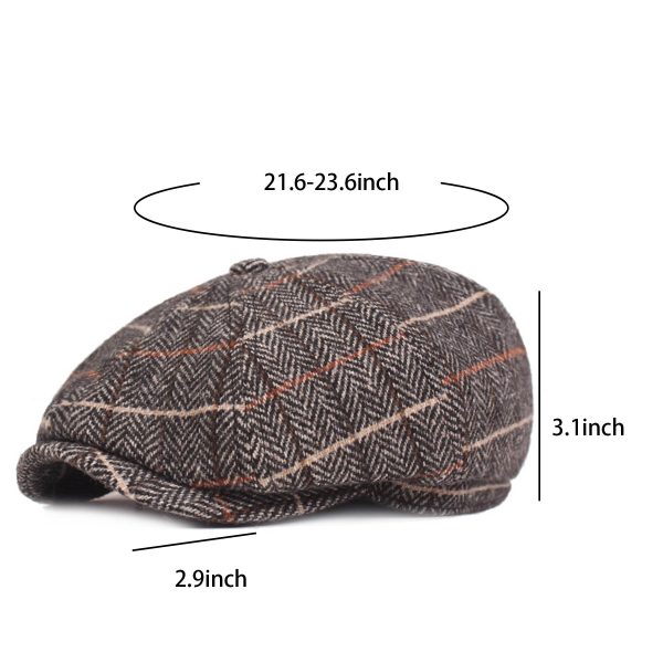 Men’s Classic Newsboy Gatsby Hat Blend Wool - Image 4