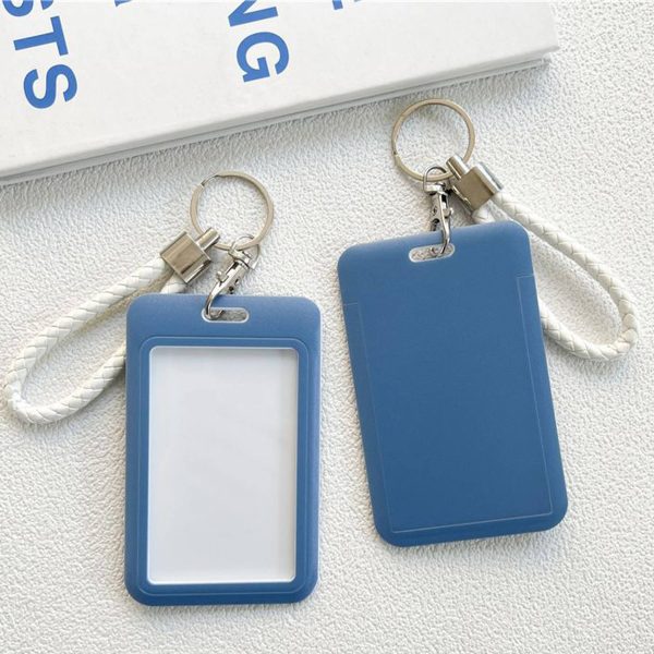Plastic Name Tag Holder With Key Chain