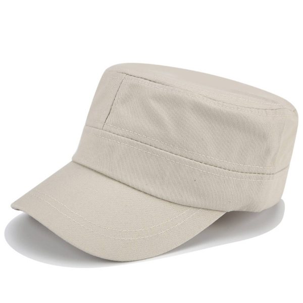 Cotton Summer simple monochrome flat hat for men - Image 2