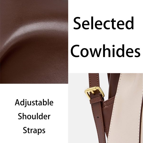 Genuine Leather Large capacity simple backpack for women - Image 4