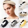Wide Brim Straw Headband for Women – Elegant Knot Design - Image 6