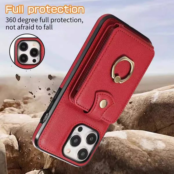 PU Leather Crossbody Phone Case w/ Wallet and Stand - Image 8