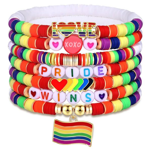 Plastic Bisexual soft earthenware letter bead bracelet - Image 4