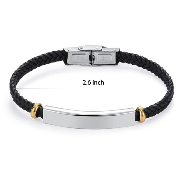 Personalized custom leather rope bracelet - Image 3