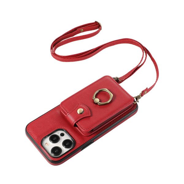 PU Leather Crossbody Phone Case w/ Wallet and Stand