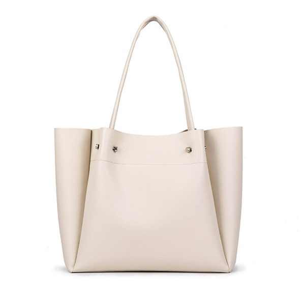 PU Large capacity shopping shoulder tote bag