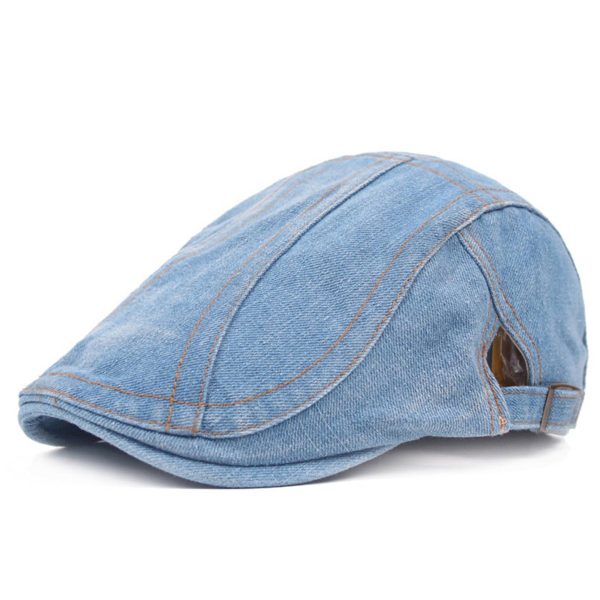 Denim Newsboy Cap for Men Women