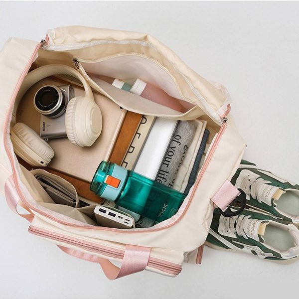 Lightweight Large Capacity Oxford Travel Bag w/ Shoe Pocket - Image 6