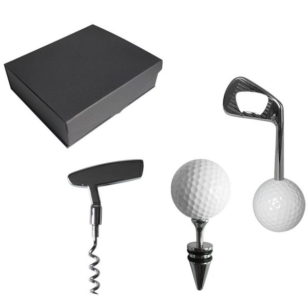 Golf Shaped Wine Corkscrew Stopper Beer Bottle Opener Set - Image 2
