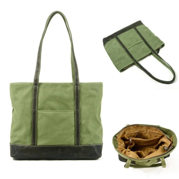 Multicolor Canvas Water-resistant Tote Bag - Image 10