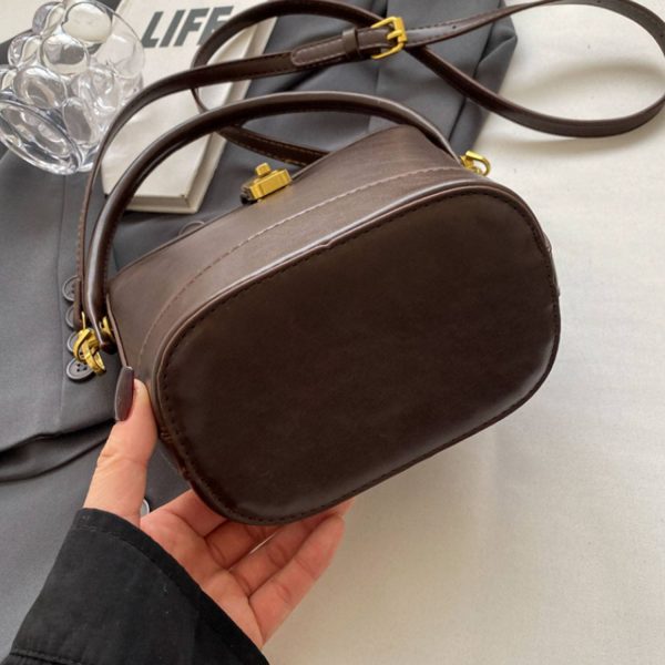 PU Tote Bag w/ Adjustable Strap and Lock Closure - Image 8
