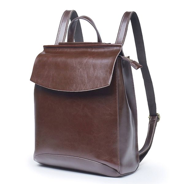 Genuine leather women's bag backpack