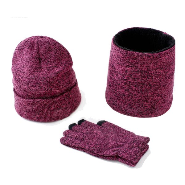 Knitted Hat Scarf Gloves - Image 6