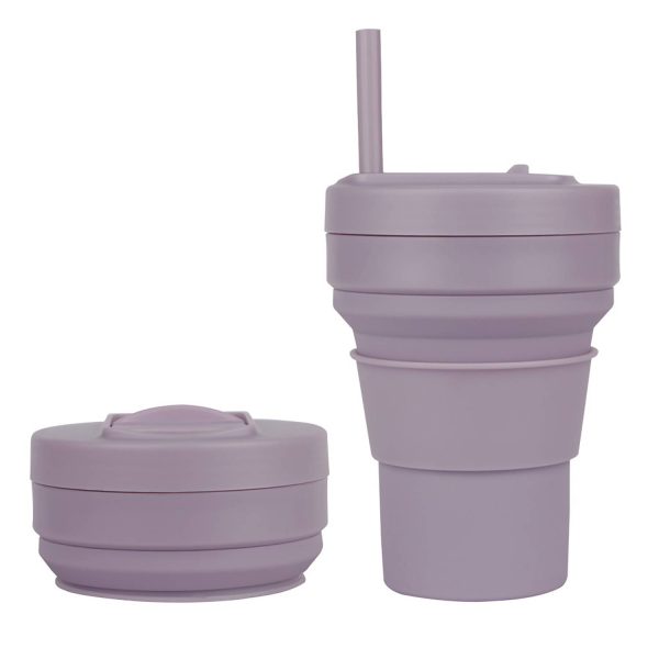 11 Oz Folding Travel Mug W/ Straw - Image 2