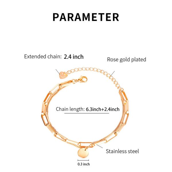 Stainless steel double-layer bracelet - Image 4