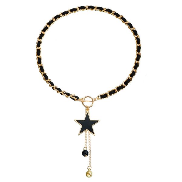Fleece Black love tassel necklace - Image 2