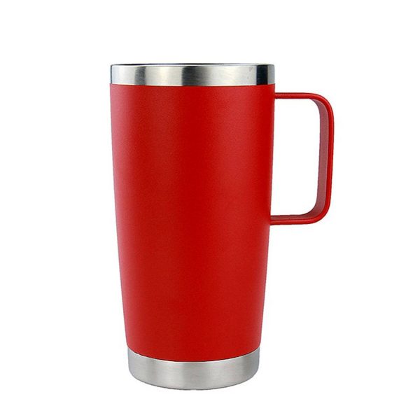 20oz Stainless Steel Insulated Coffee Tumbler w/ Handle - Image 2