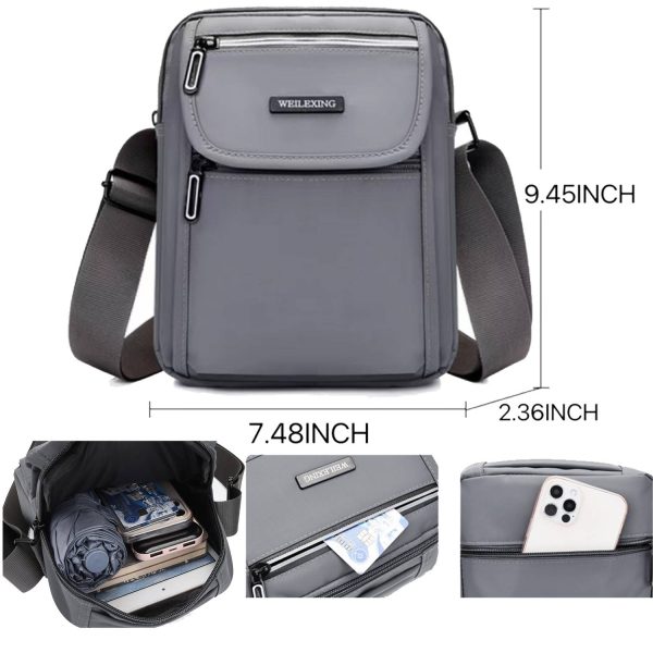 Small Men's Crossbody Waterproof Messenger Bag Purse - Image 4