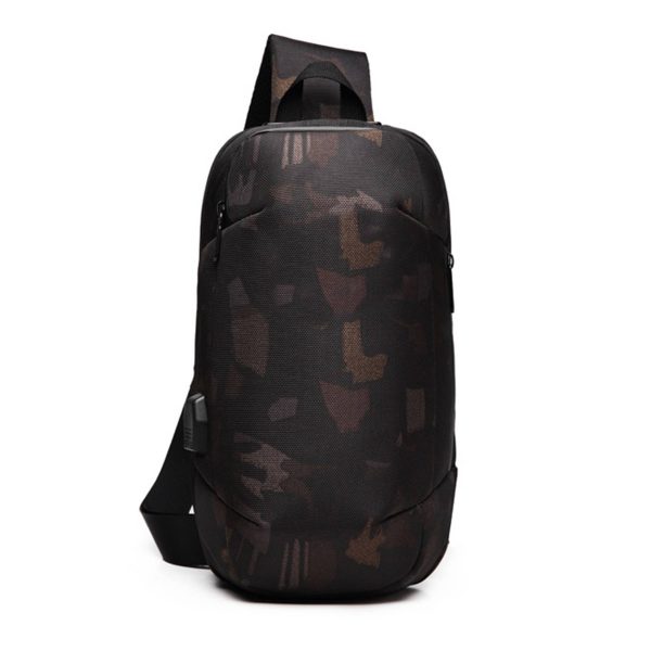 Oxford Sling Waterproof Chest Bag with USB Charging Port - Image 2