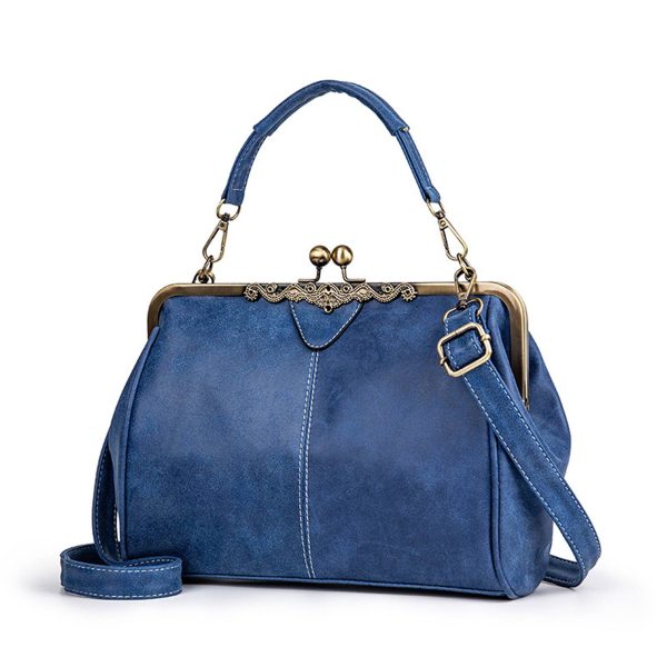 PU Leather Matte British Vintage Messenger Tote Bag