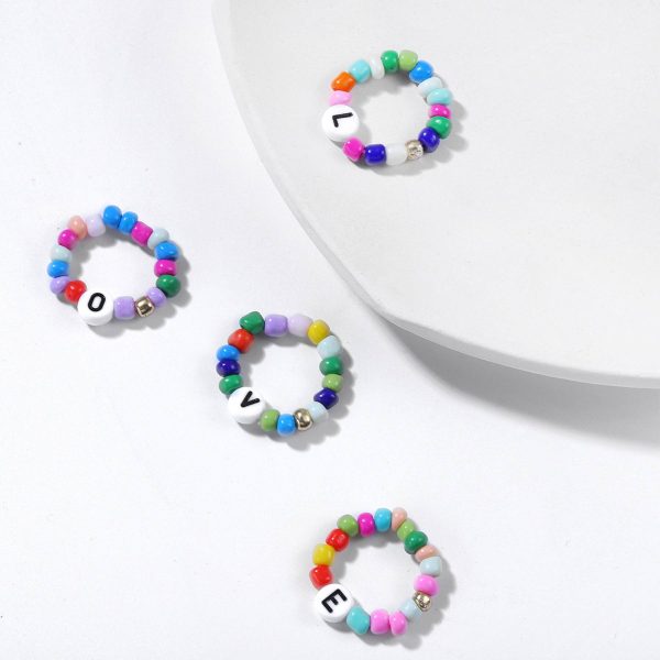 Plastic Stylish stretch beaded rings - Image 4