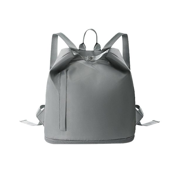 Compact Waterproof Polyester Gym Backpack Shoe Compartment - Image 2
