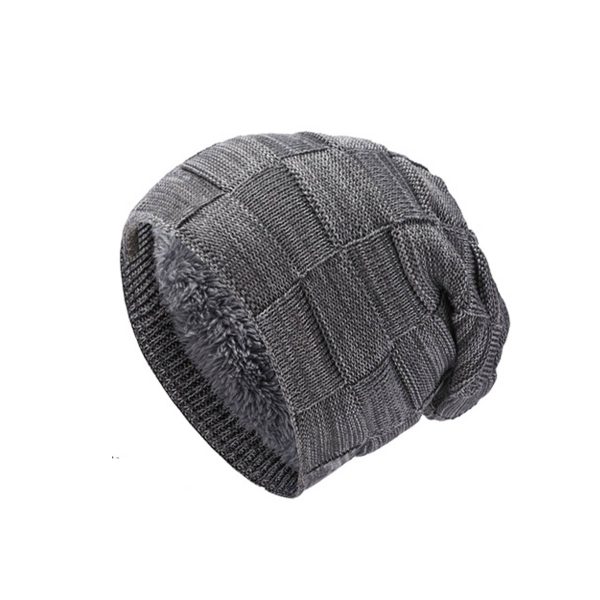 Men Lined Knit Warm Thick Binie Hat - Image 3