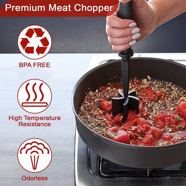 Anti-Slip Handheld Kitchen Plastic Meat Chopper - Image 5