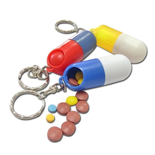 Portable Mini Pill Box Keychain - Image 4