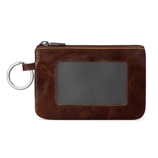 Genuine Leather Vintage multi-functional zippered coin purse