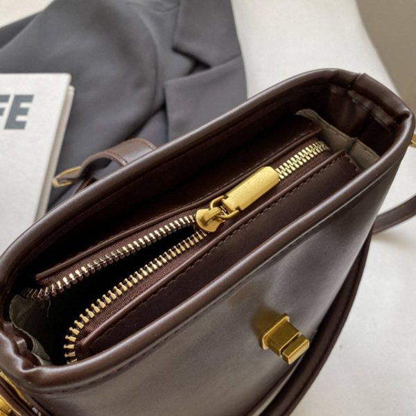 PU Tote Bag w/ Adjustable Strap and Lock Closure - Image 9
