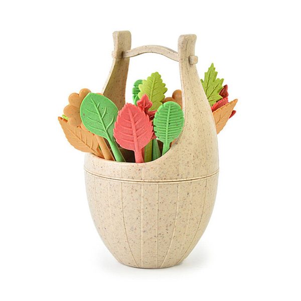 Mini Bucket Fruit Fork Set