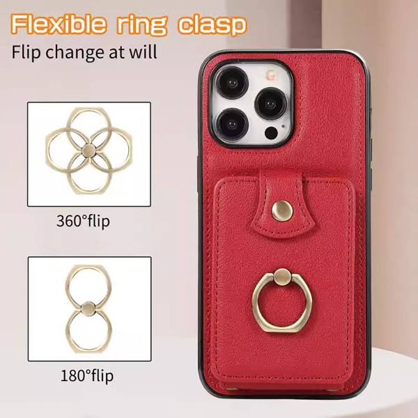 PU Leather Crossbody Phone Case w/ Wallet and Stand - Image 9