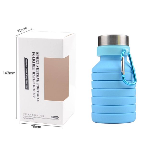 18oz Silicone Collapsible Water Bottle