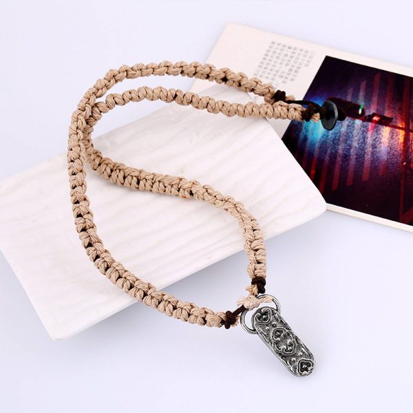 Jute Vintage beach weave necklace