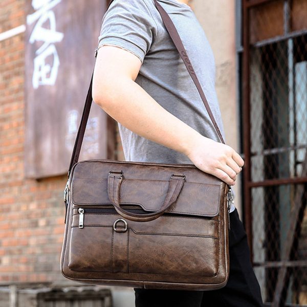 PU Men's Business Crossbody Bag - Image 6